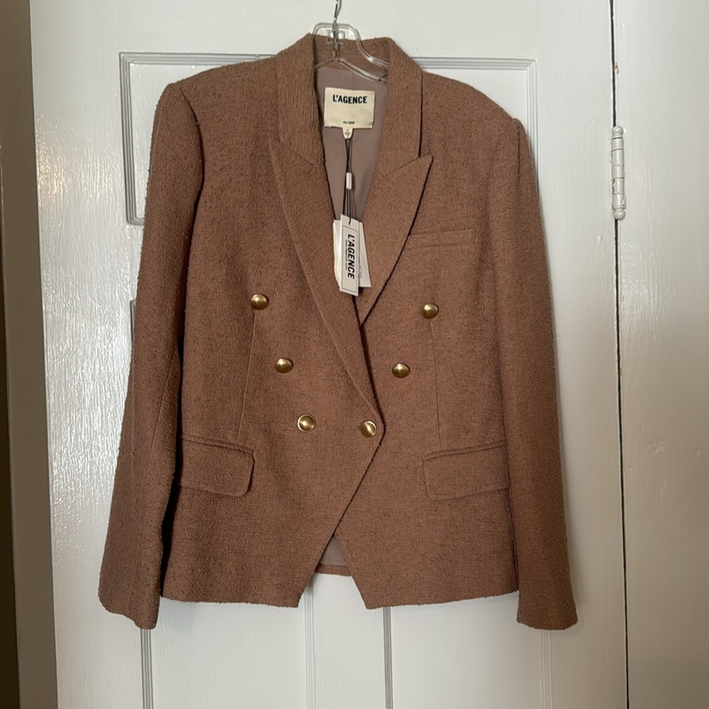 Lagence Kenzie Double Breasted Blazer in Light Mocha. Size 12. NWT - Picture 5 of 7